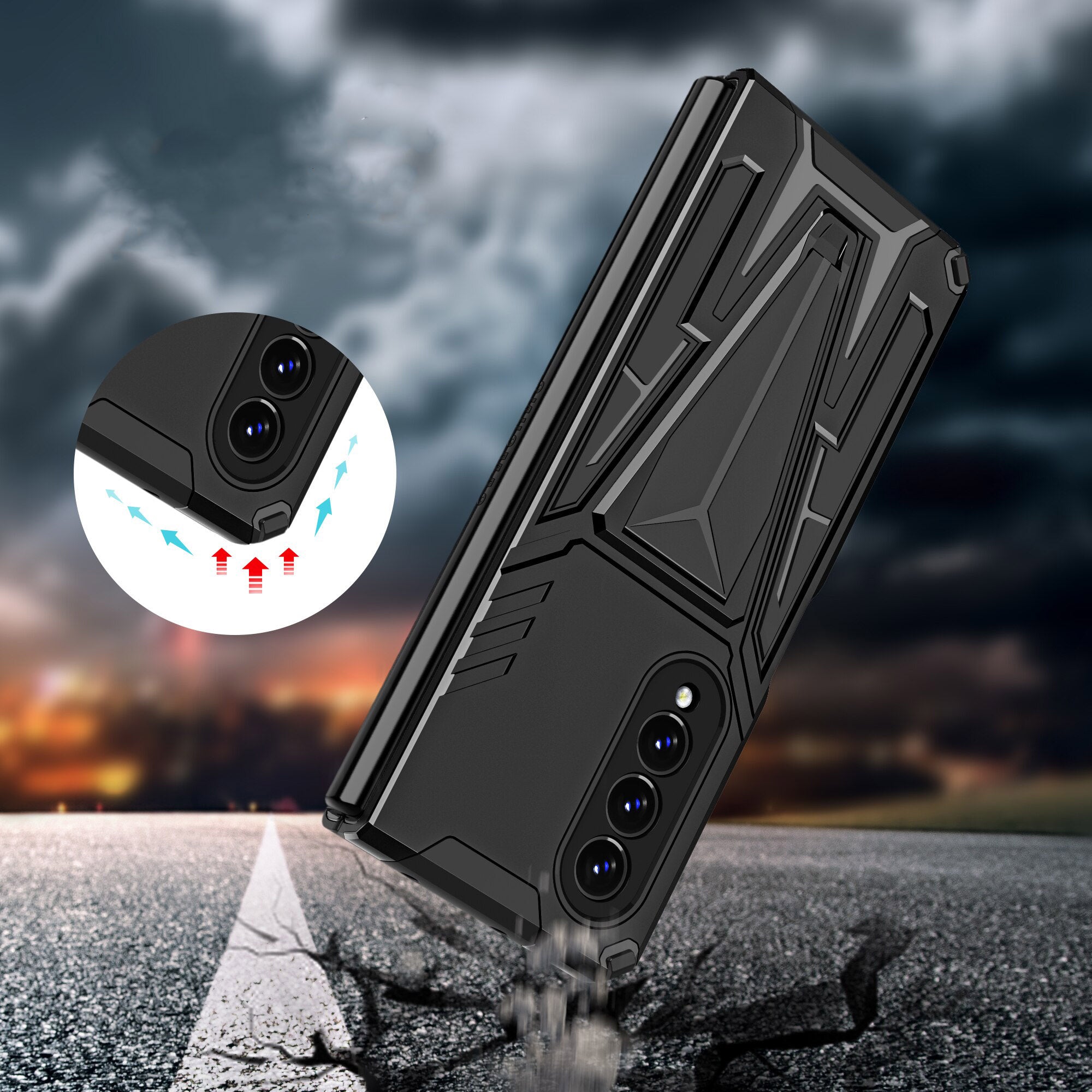 Midnight Black Dual Layer Premium Armour Case iPhone cover – JustAndBest India