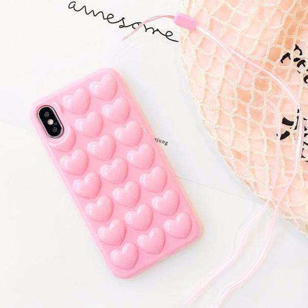 3D Candy Hearts Case iPhone XS / XR