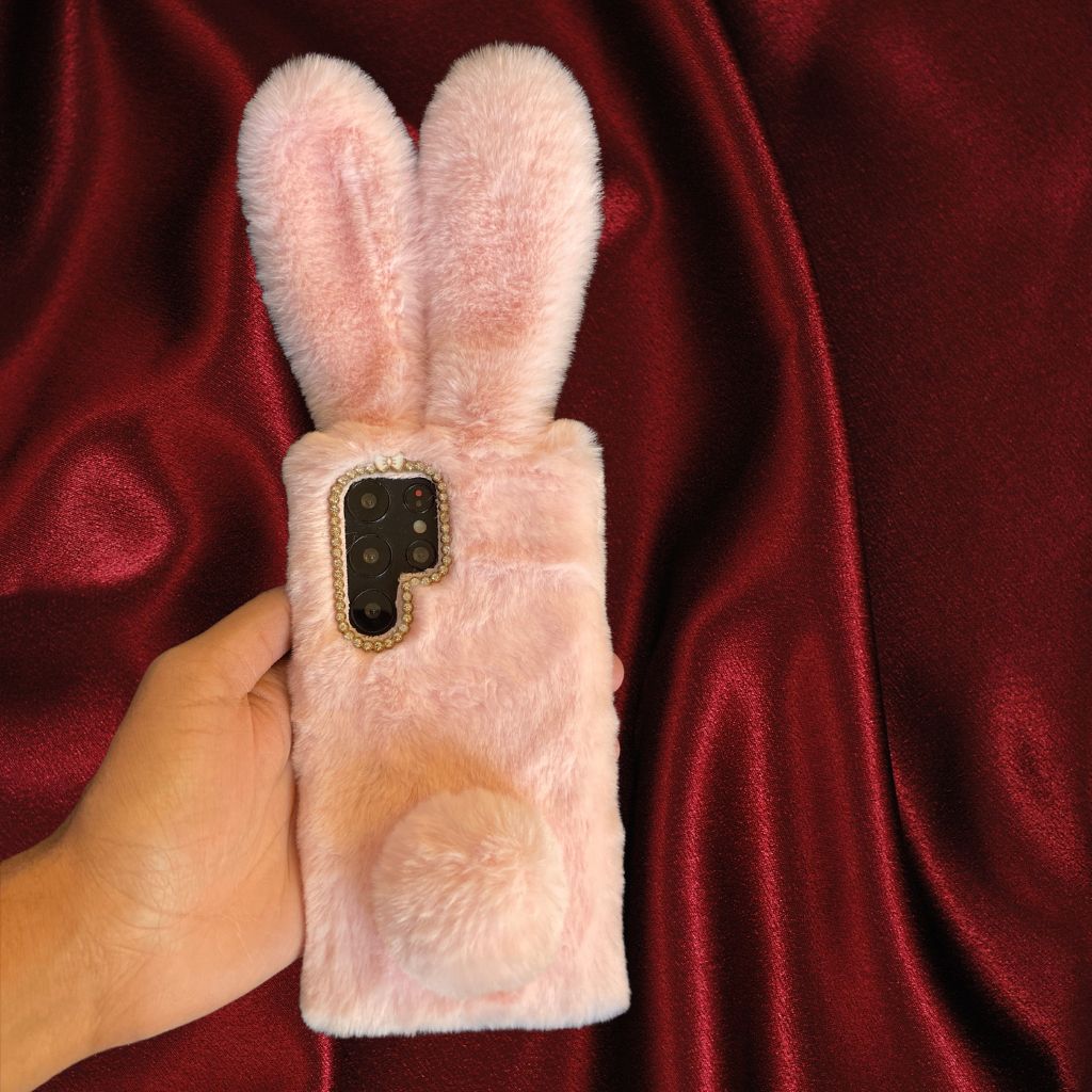 Bunny Rabbit Fur Plush Case iPhone cover – JustAndBest India