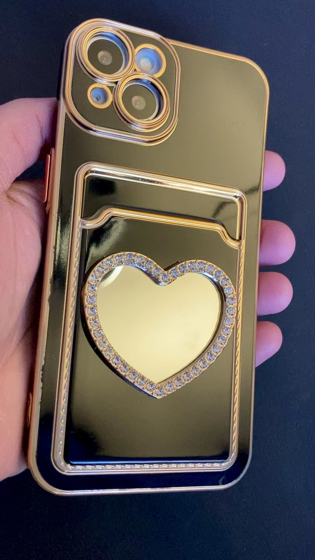 Heart Card Holder Case for iPhone 14 