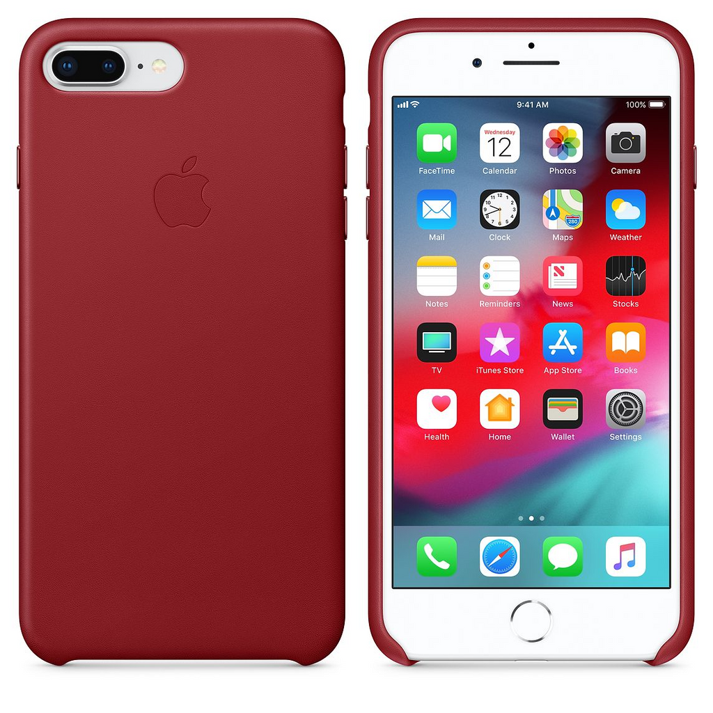 Red Leather iphone 7 plus  Cover 