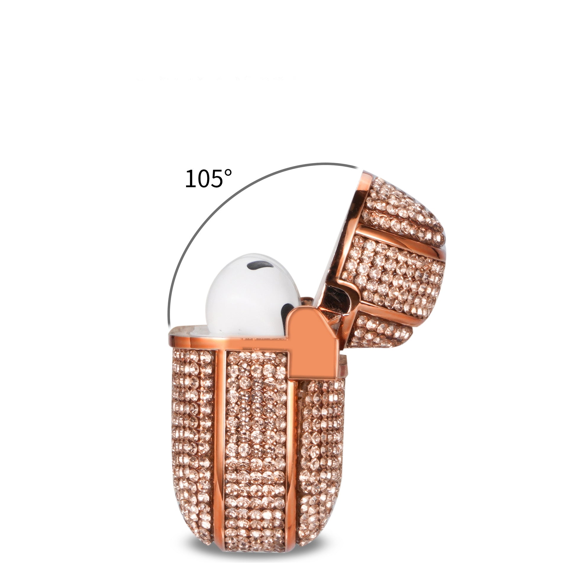 Champagne Gold Diamond Rhinestones Luxury AirPods Cover iPhone cover – JustAndBest India