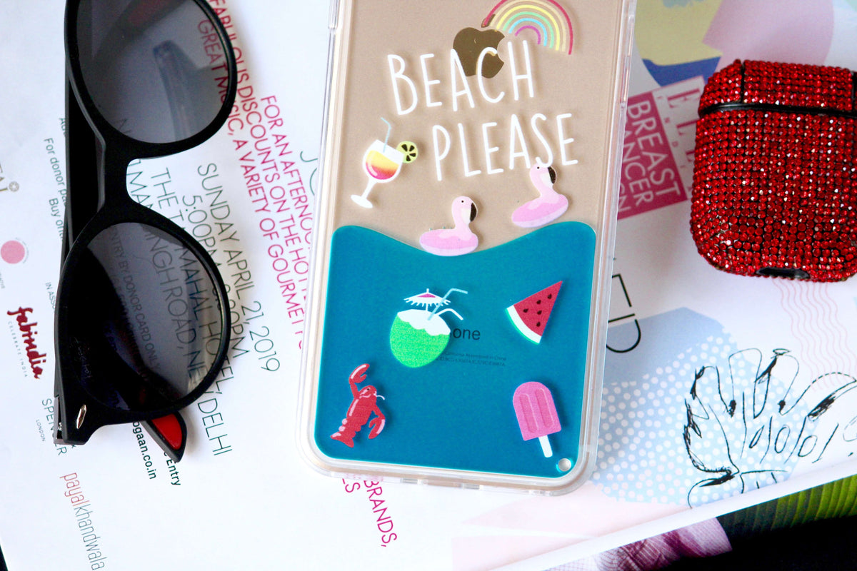 Beach Vibes Liquid Quicksand 3D Cover iPhone cover – JustAndBest India