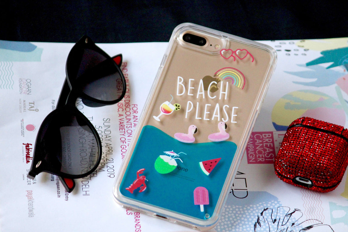 Beach Vibes Liquid Quicksand 3D Cover iPhone cover – JustAndBest India