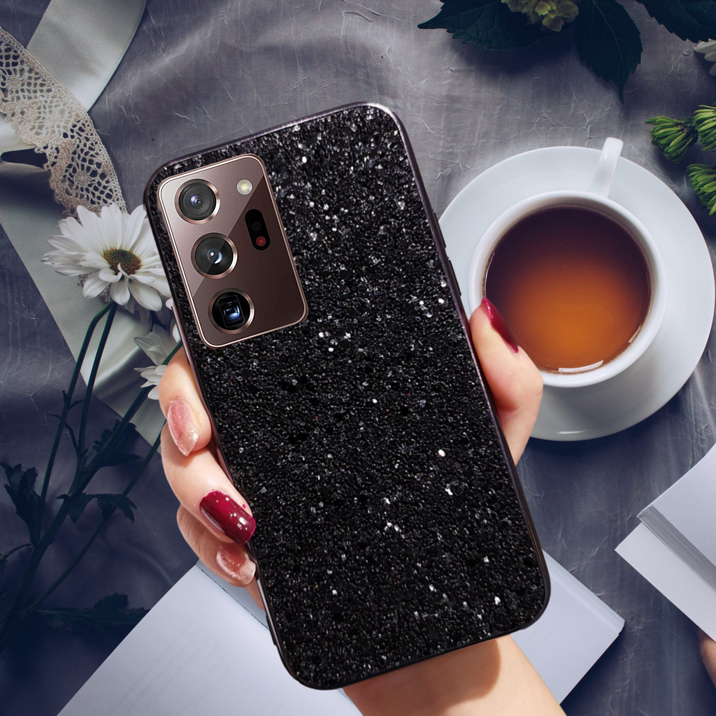 Black Glitter Bling Sequin Samsung Note 20 Case
