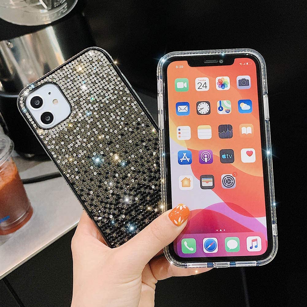 Black & Silver Gradient Rhinestones Samsung Galaxy S20 cover