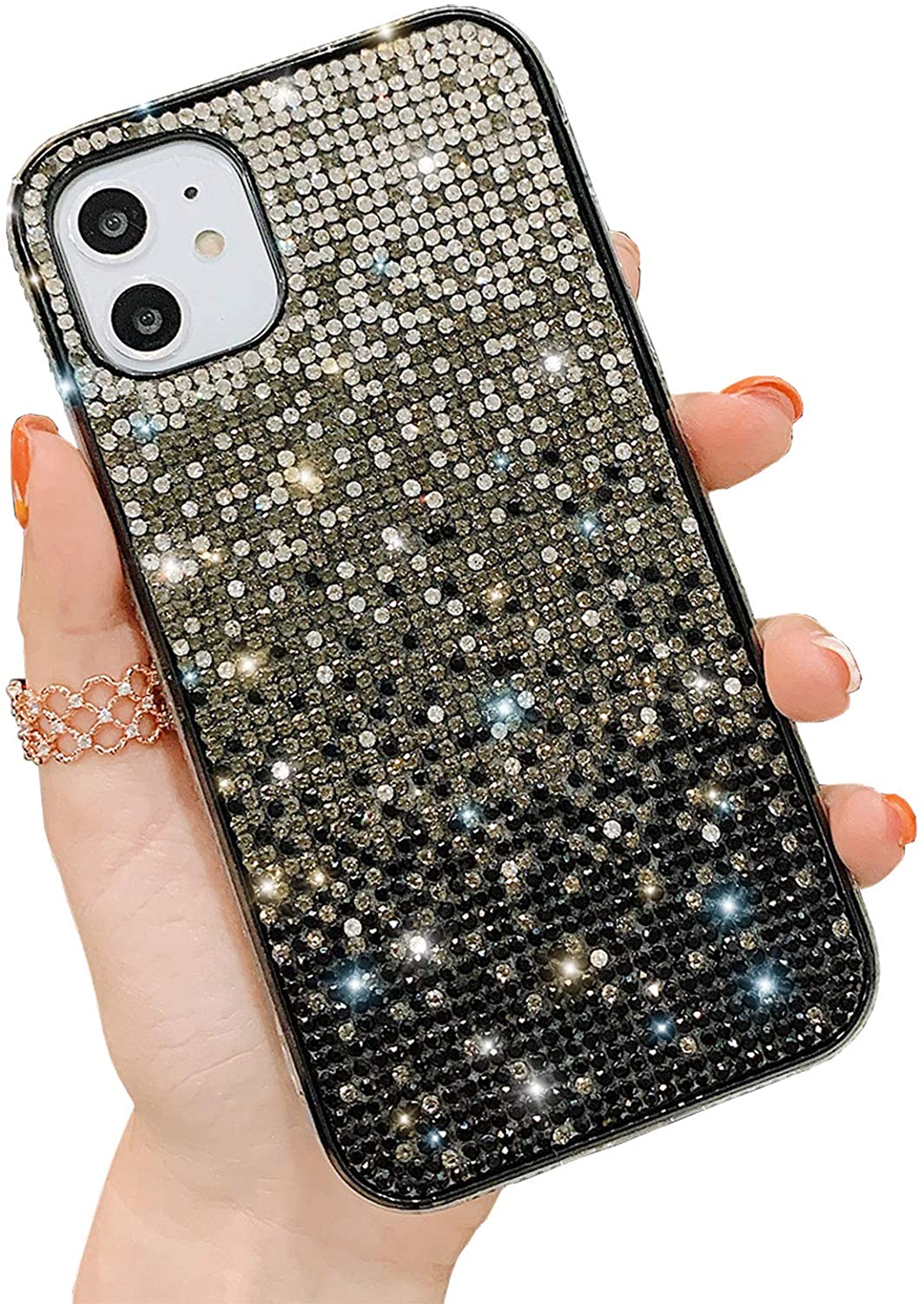 Black Rhinestones Bling Luxury Cover iPhone cover – JustAndBest India