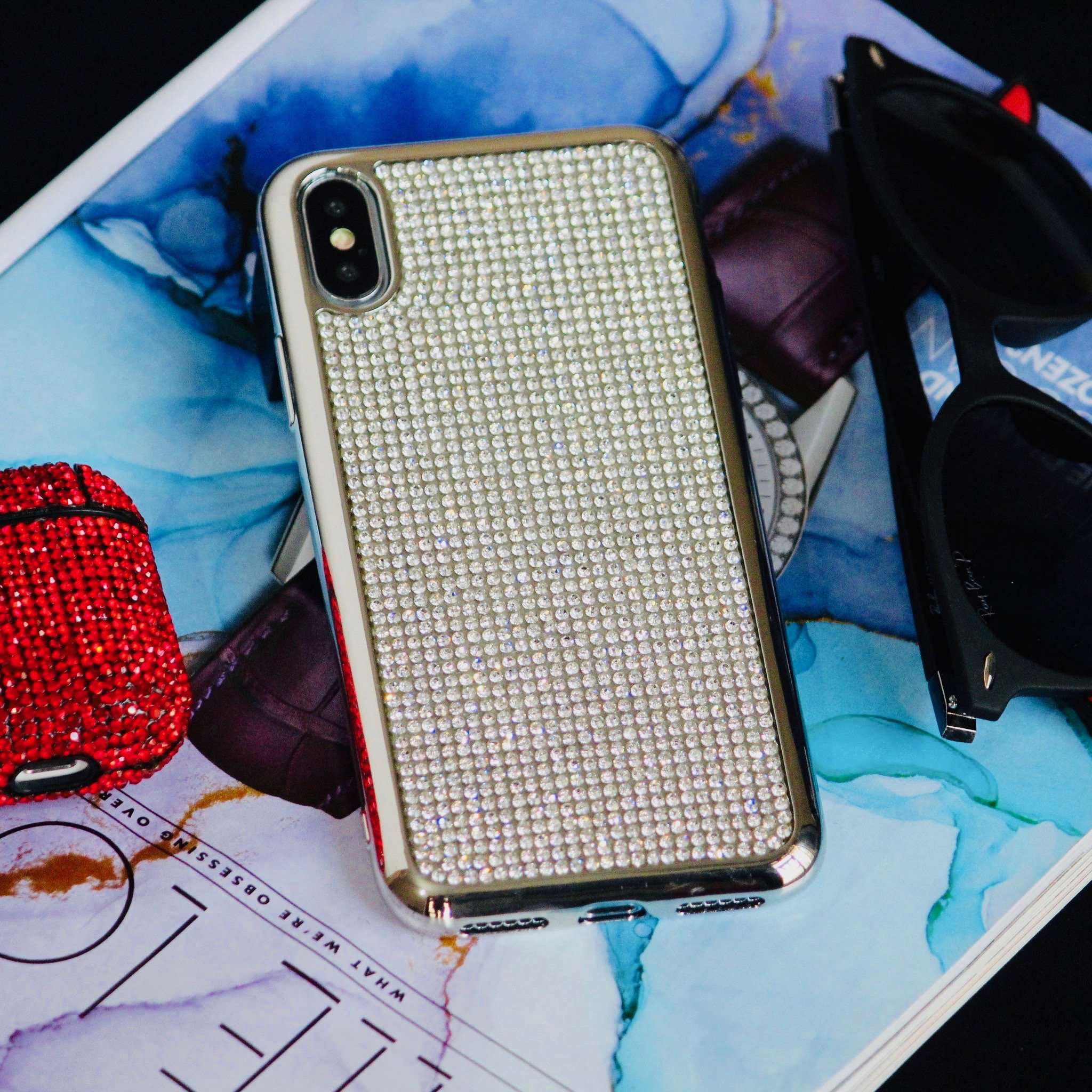 Bling Diamond Rhinestones Luxury Cover iPhone cover – JustAndBest India