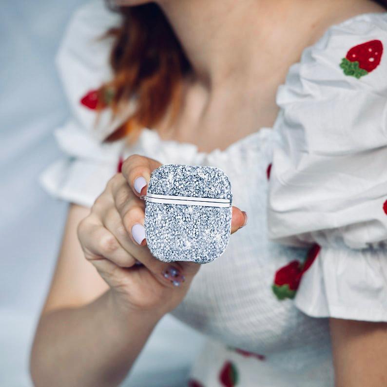 Bling Diamond Rhinestones Luxury Ringholder AirPods Cover – phone accessory by JustAndBest India