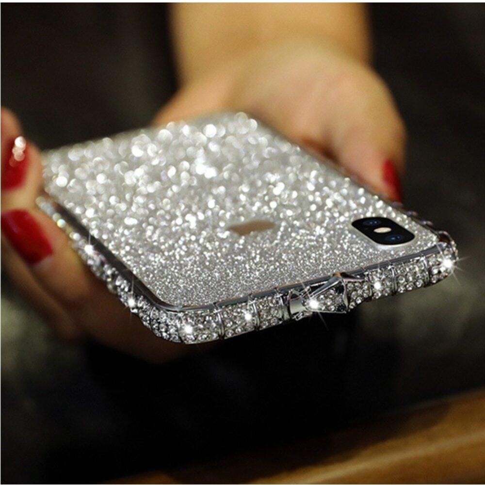 Bling Glitter Diamond Rhinestones Luxury Bumper Cover iPhone cover – JustAndBest India