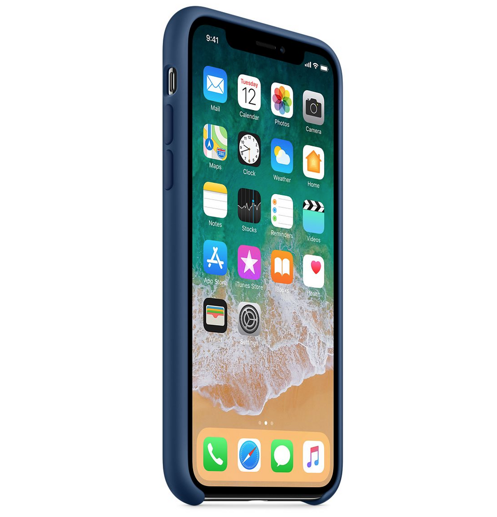 blue silicon iPhone XS Max Cover