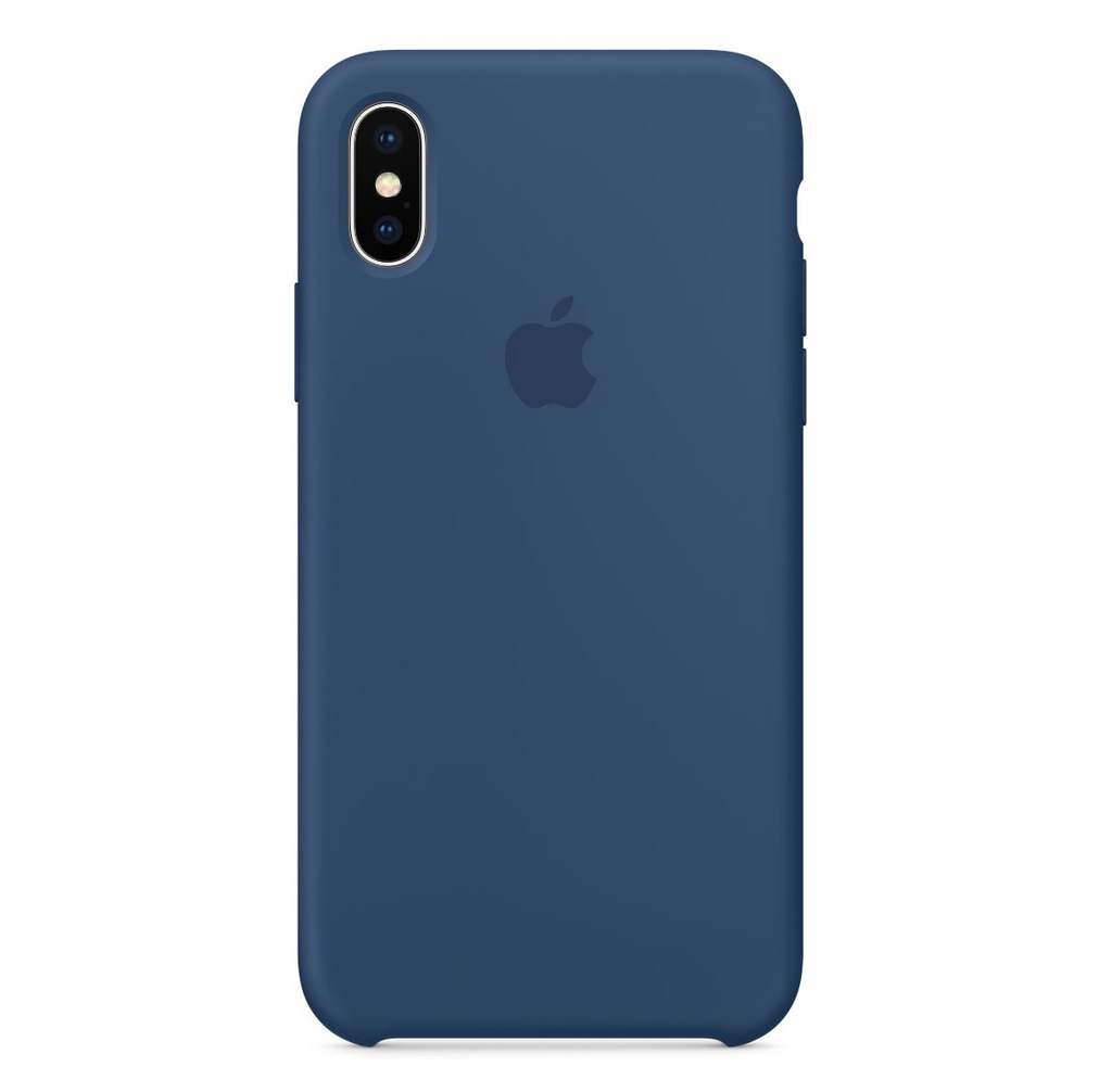 Blue Premium Silicone Cover iPhone X / XS