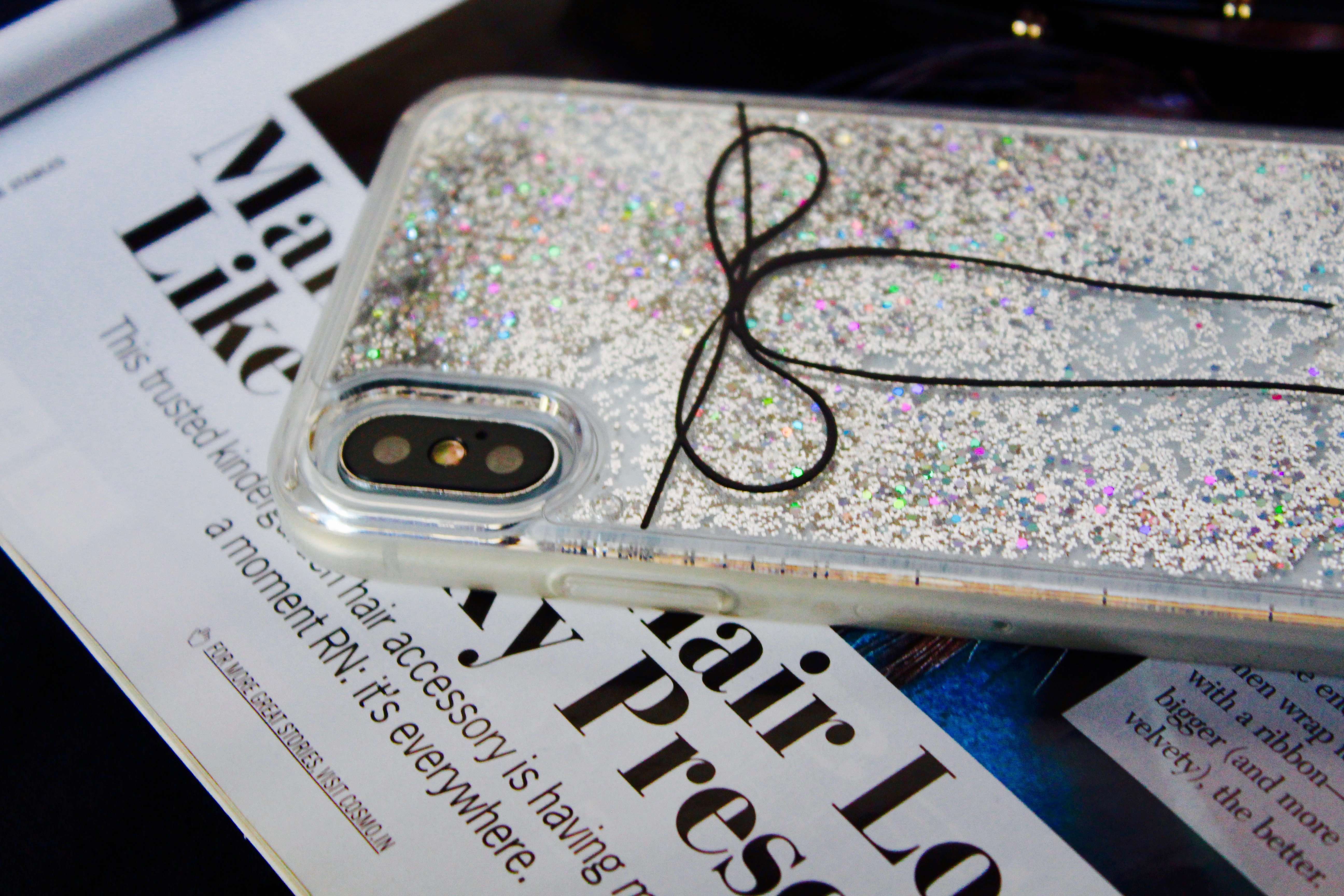 Bowknot Glitter Sequin Quicksand Case iPhone cover – JustAndBest India