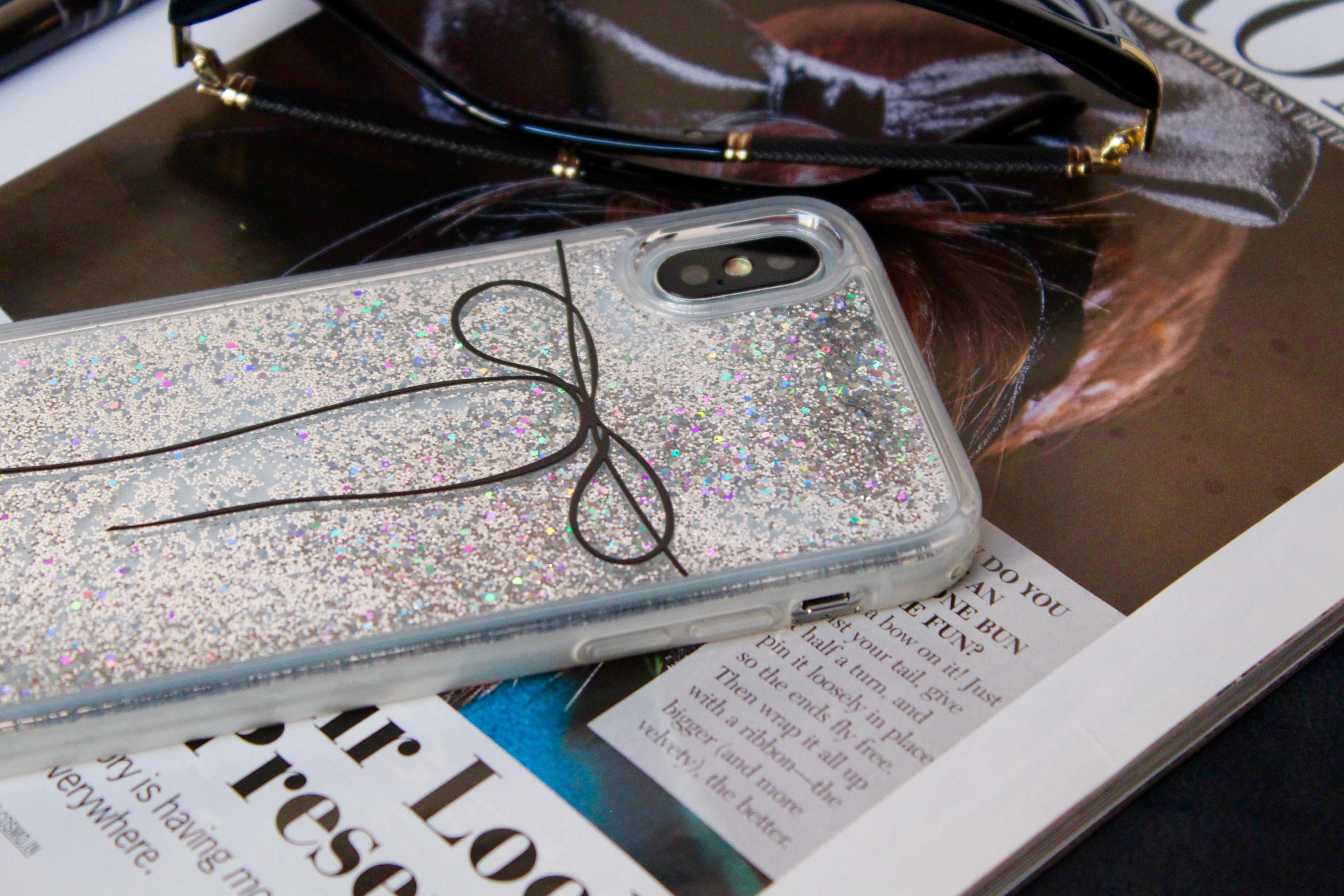 Bowknot Glitter Sequin Quicksand Case iPhone cover – JustAndBest India