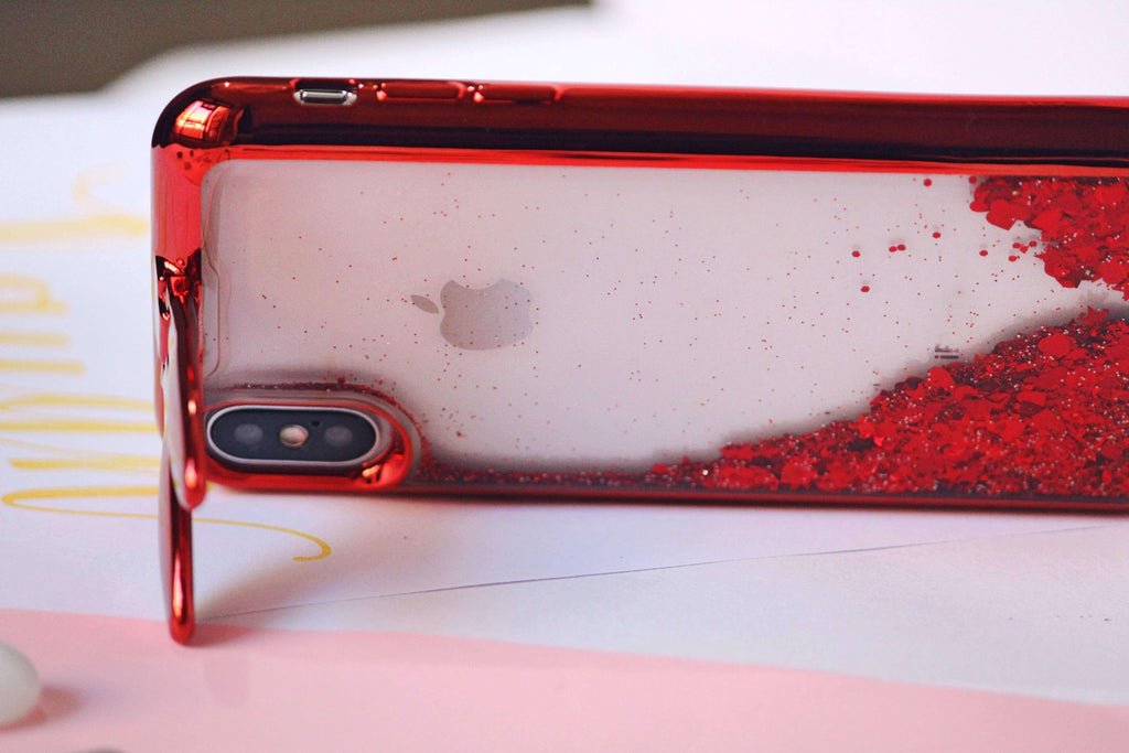 Red Quicksand Case for iphone X