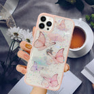 Butterfly Glitter Transparent Case