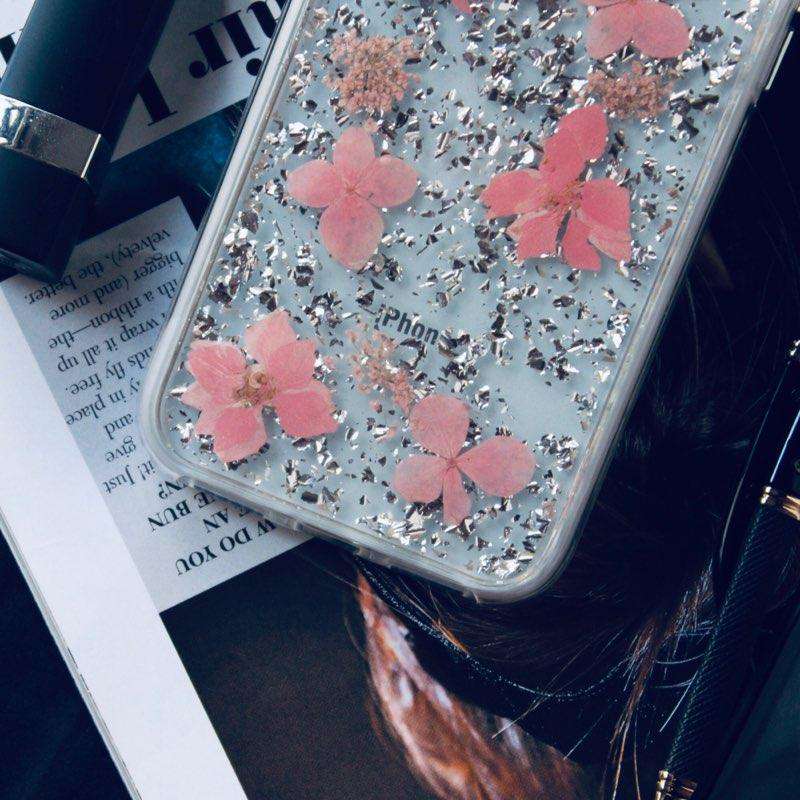 Chic Flower Silver Foil Luxury Case