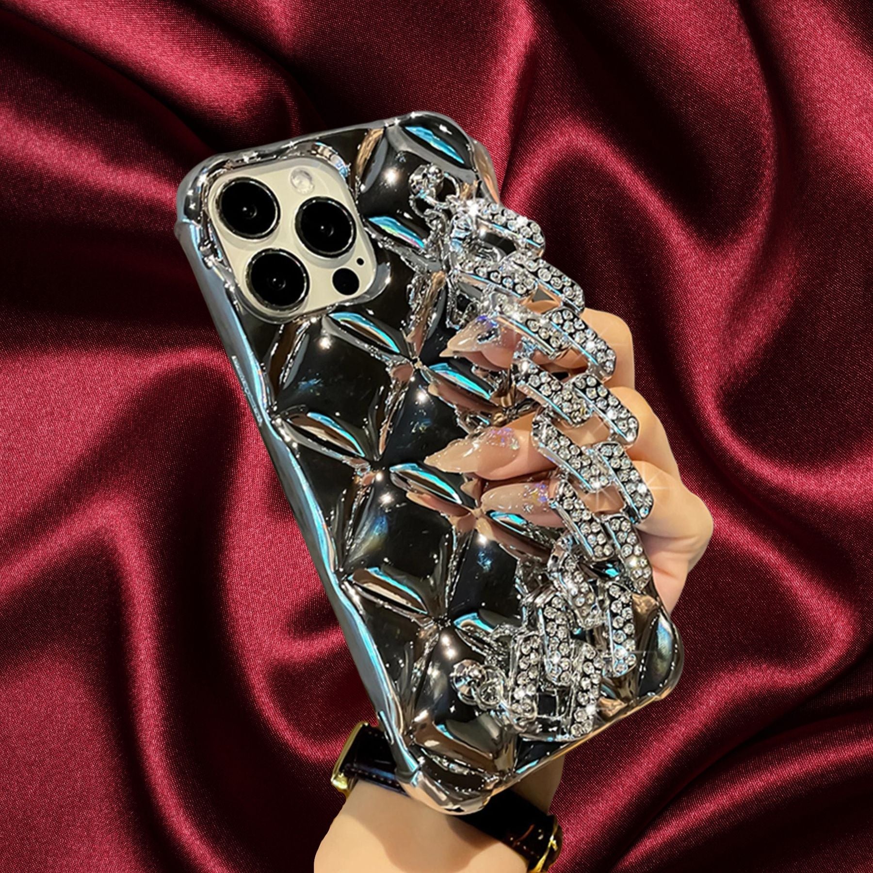 Zazzy Bling Diamonds Bracelet Cover iPhone cover – JustAndBest India