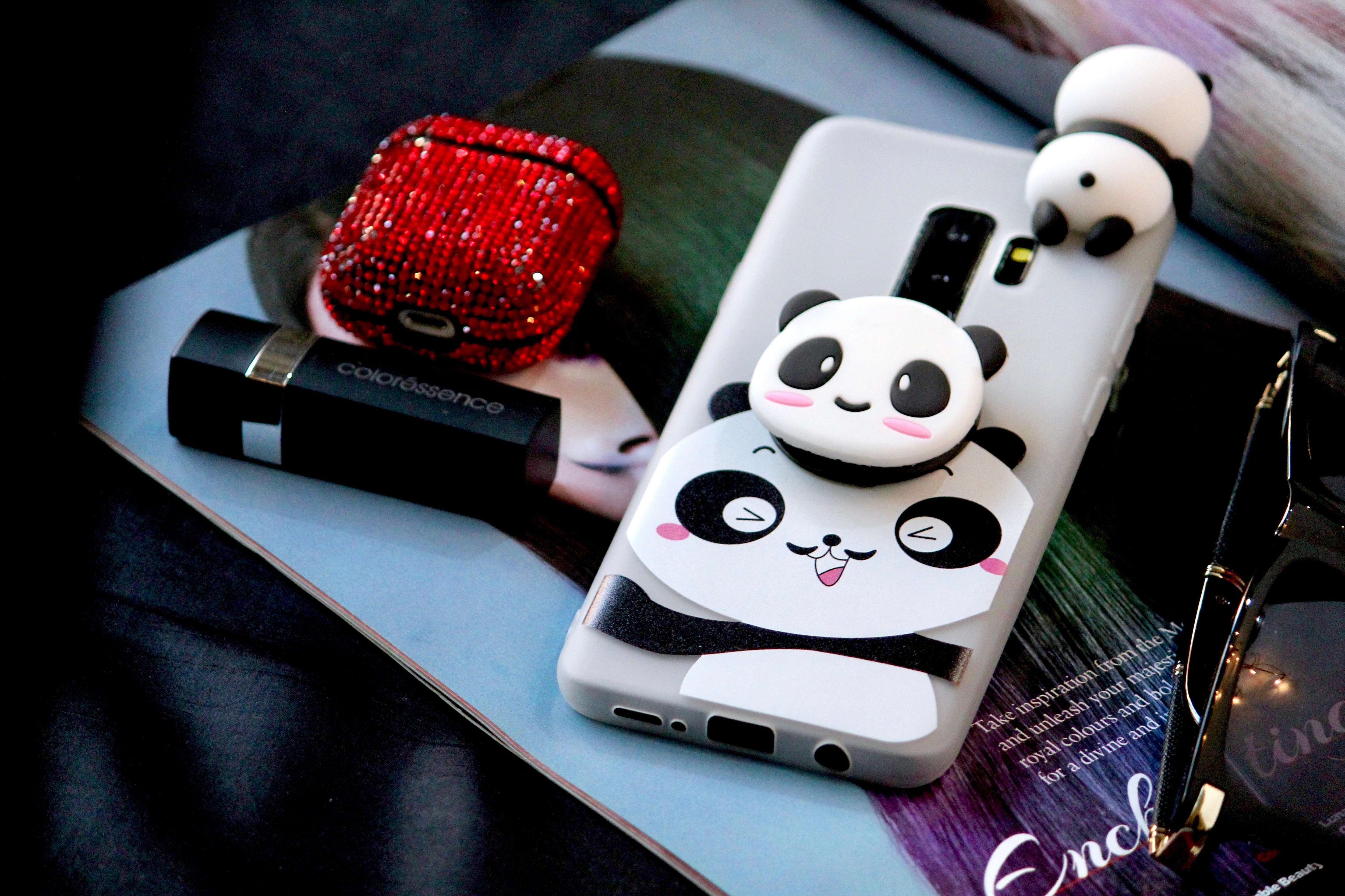 Samsung Galaxy S9 Phone Cases Cute Cute 3D Panda Silicone