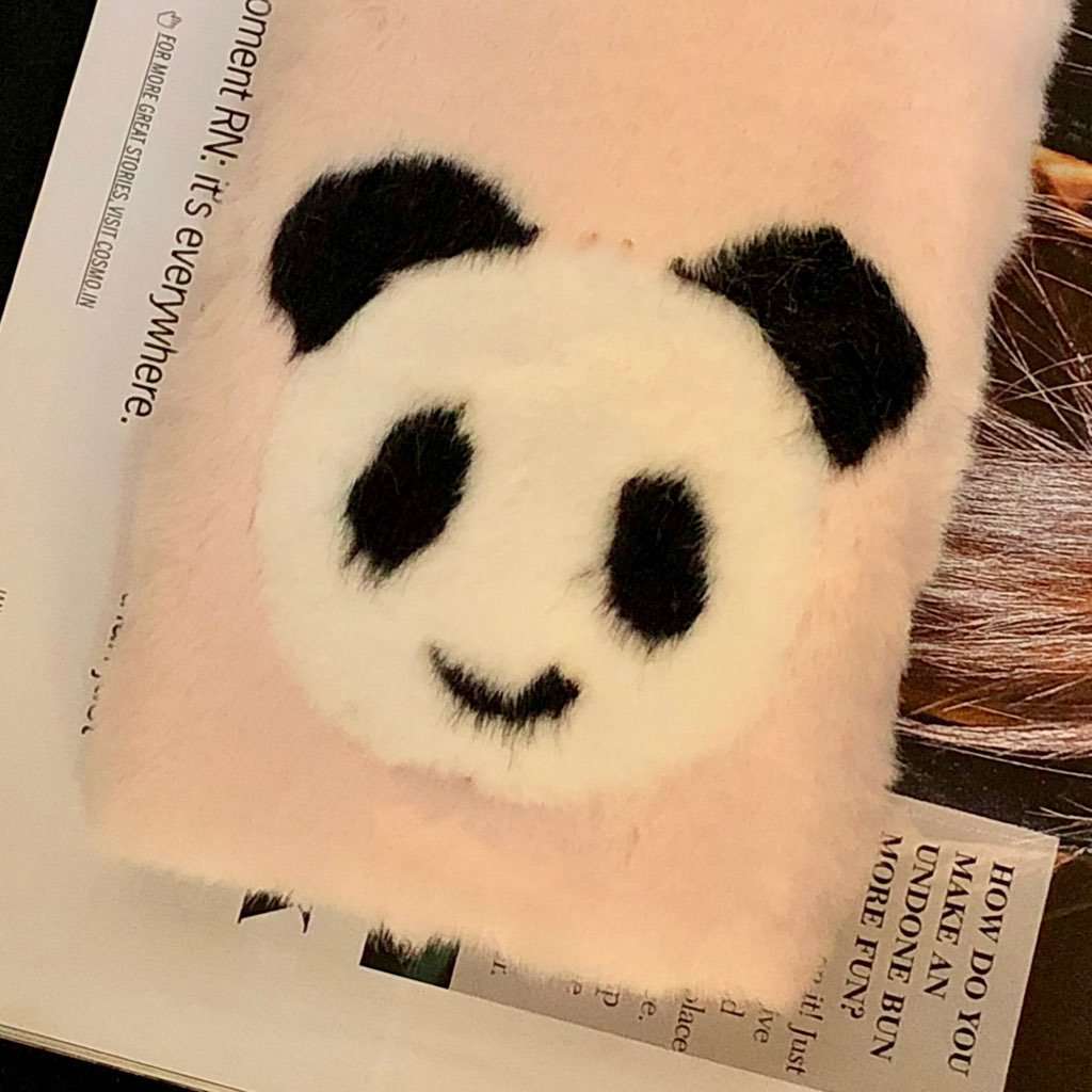 Cute Panda Cosy Fur Case for iphone X/ XR