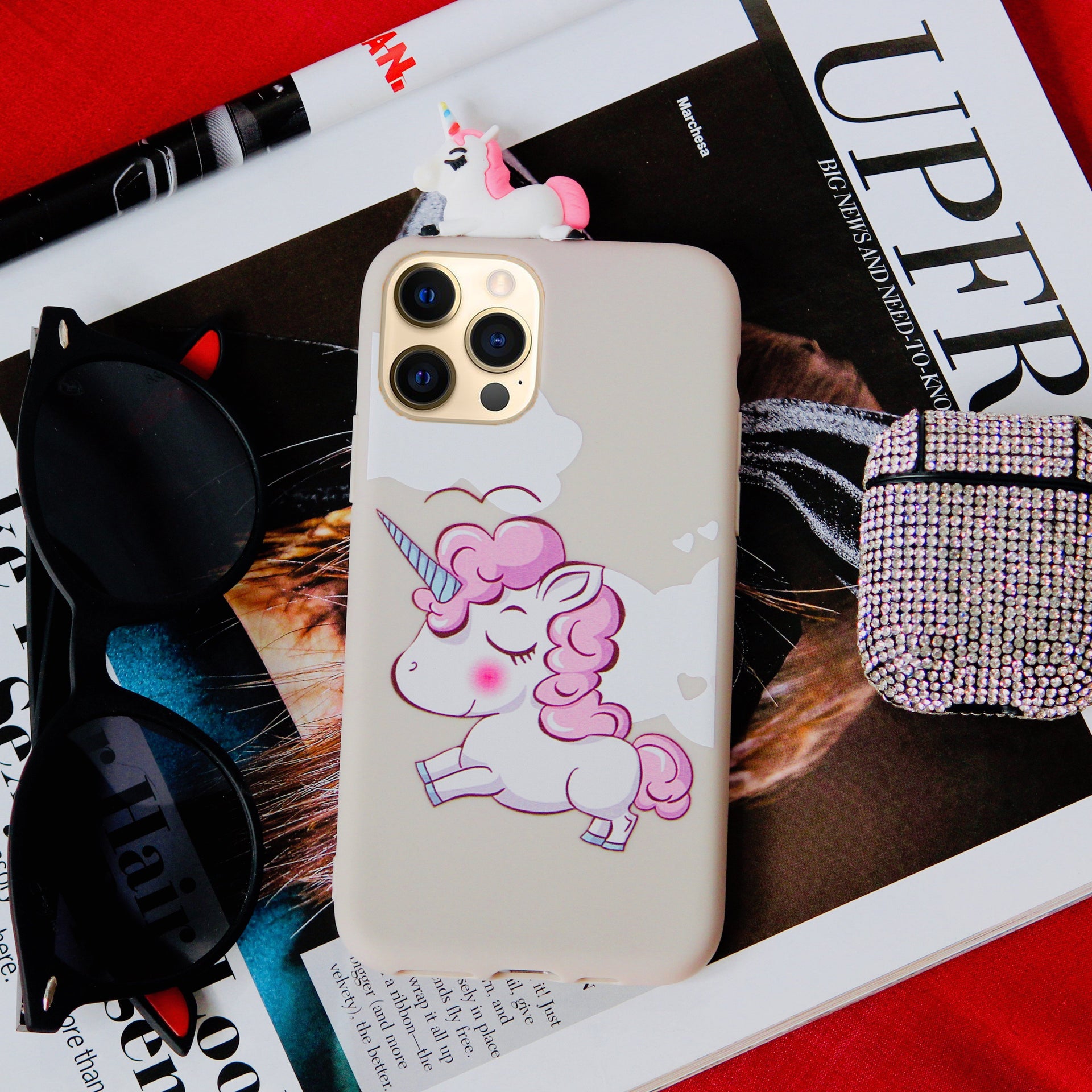Balloon Unicorn Unicorn Iphone 11 Pro Max Case 3D Liquid Glitter