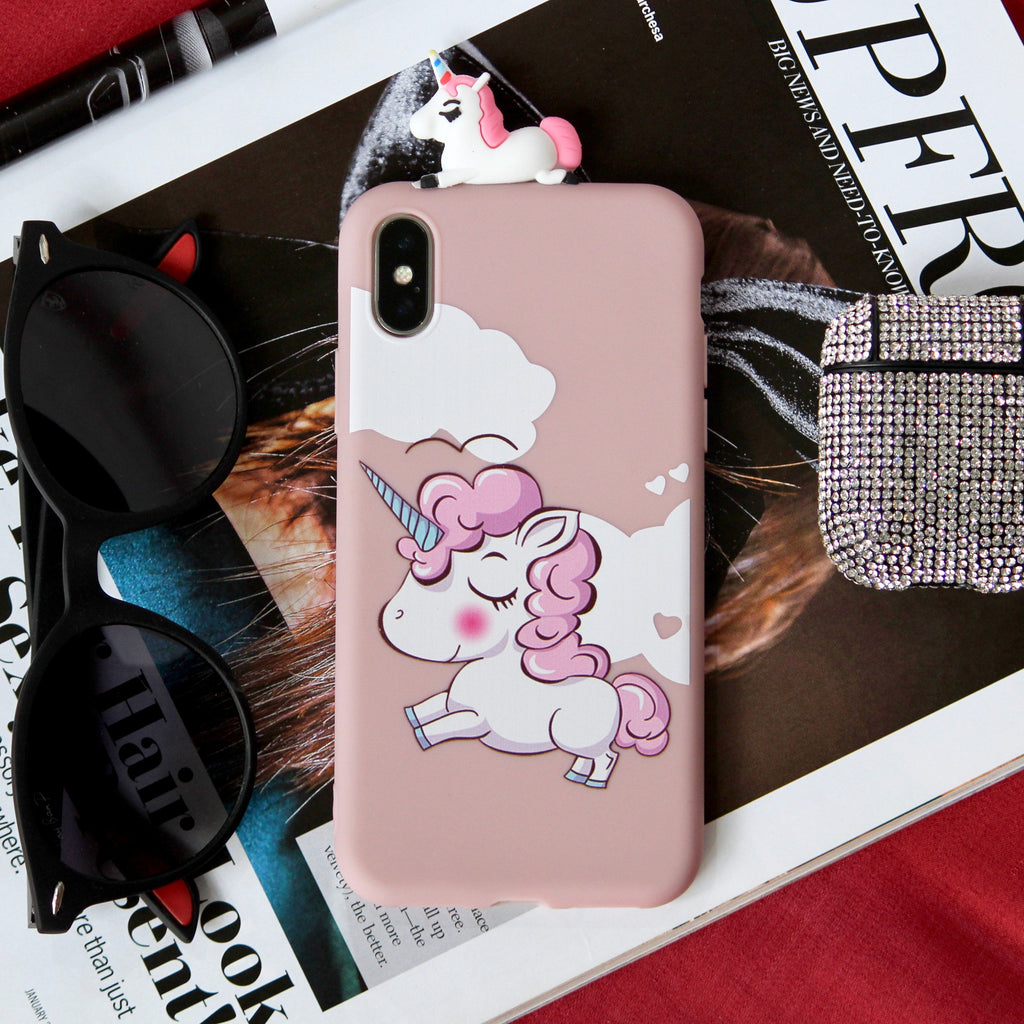 Cute Unicorn Head Case for iphone X/ XR