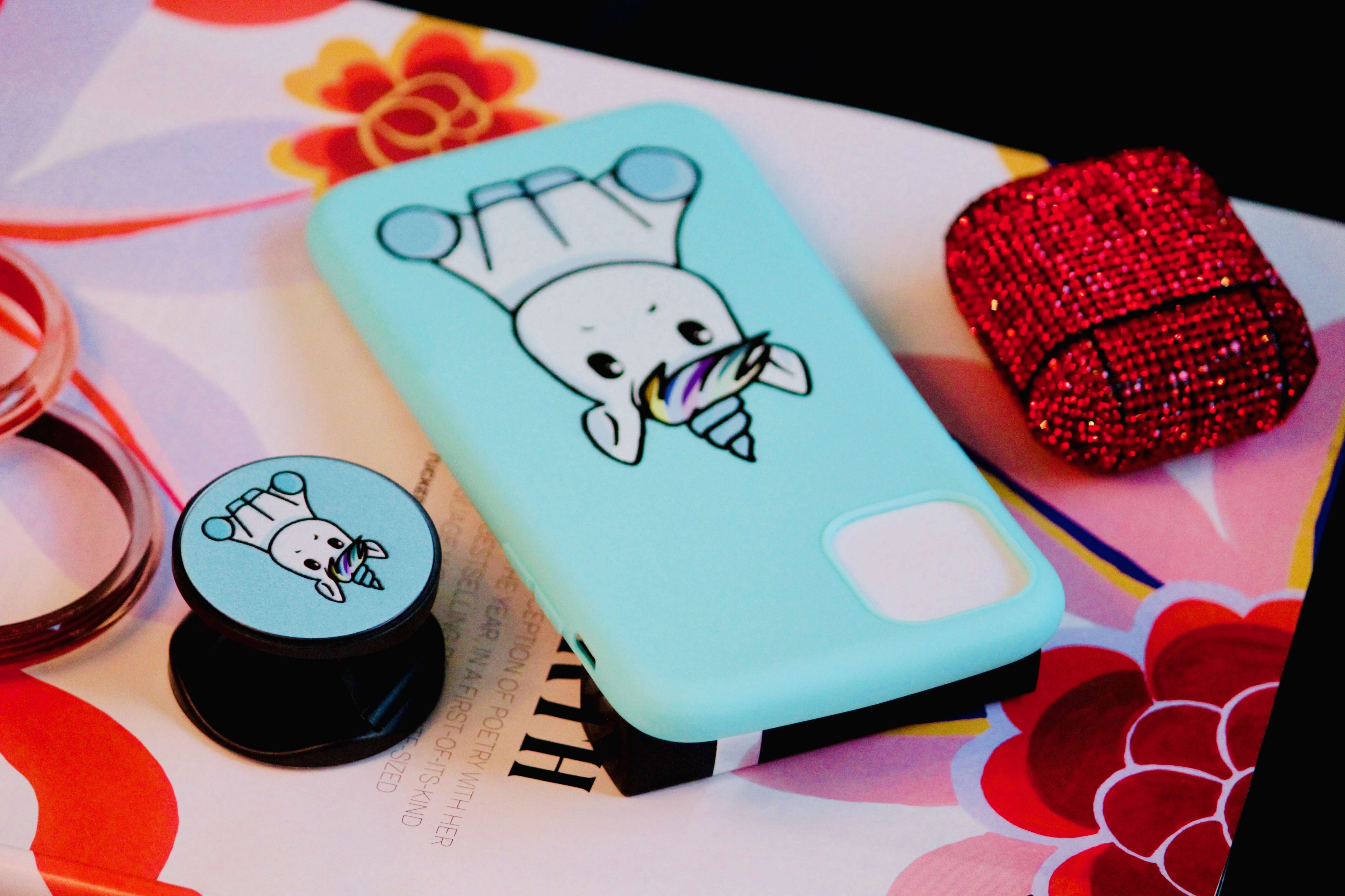 Cute Unicorn Silicone Soft Case (With Unicorn Pop Up Socket Holder Stand) – phone accessory by JustAndBest India