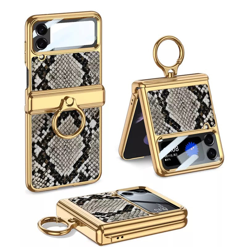 Gold Electroplated Python Leather Luxury Case iPhone cover – JustAndBest India