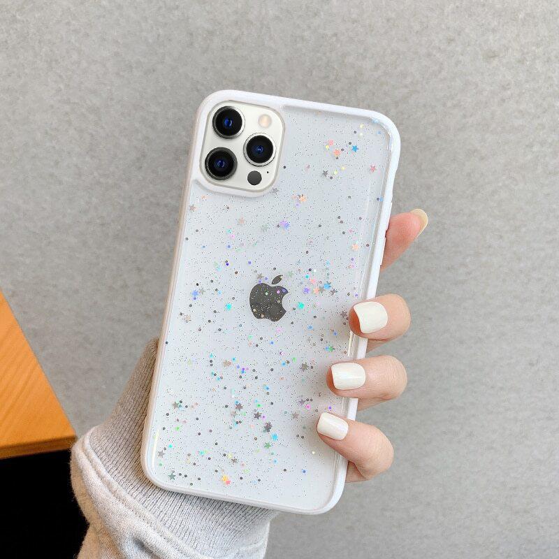 white glitter iphone 12 case