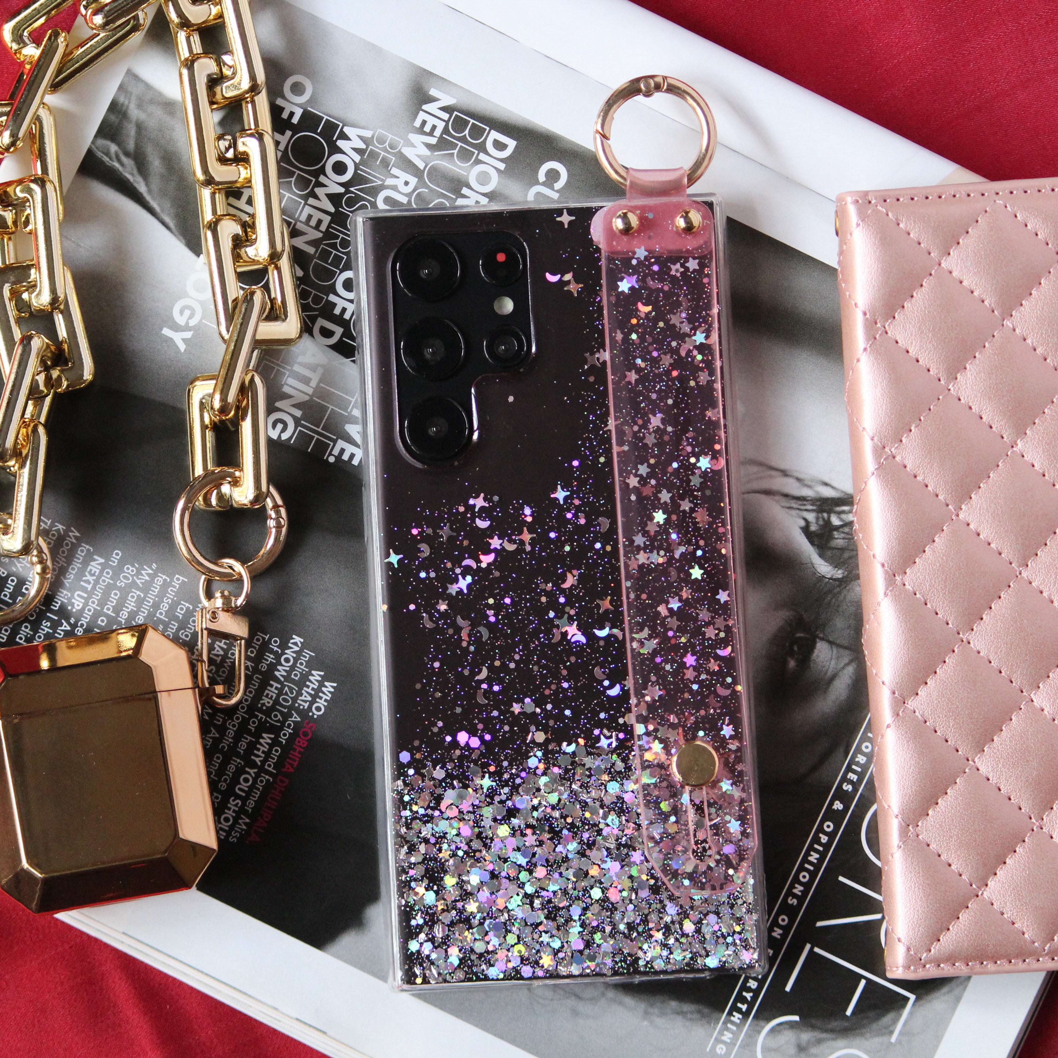 Bling Glitter Hand Strap Cover iPhone cover – JustAndBest India