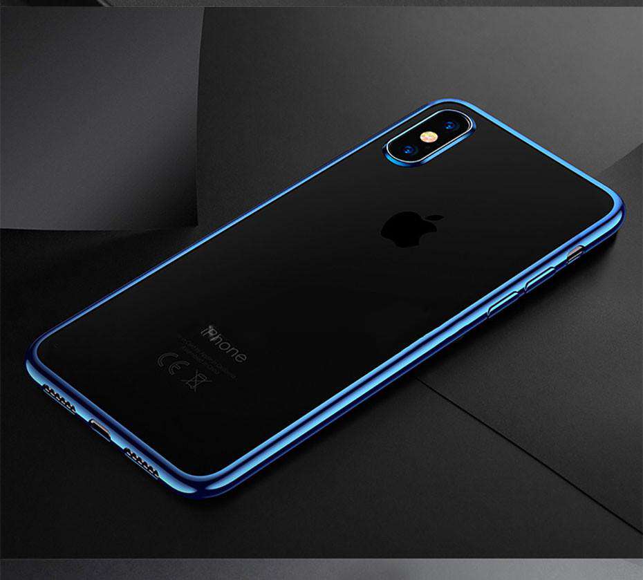 Glossy Blue Ultra Thin Luxury Case for iPhone X Case