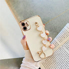 Gold Electroplated Hearts Bracelet Cover for iphone