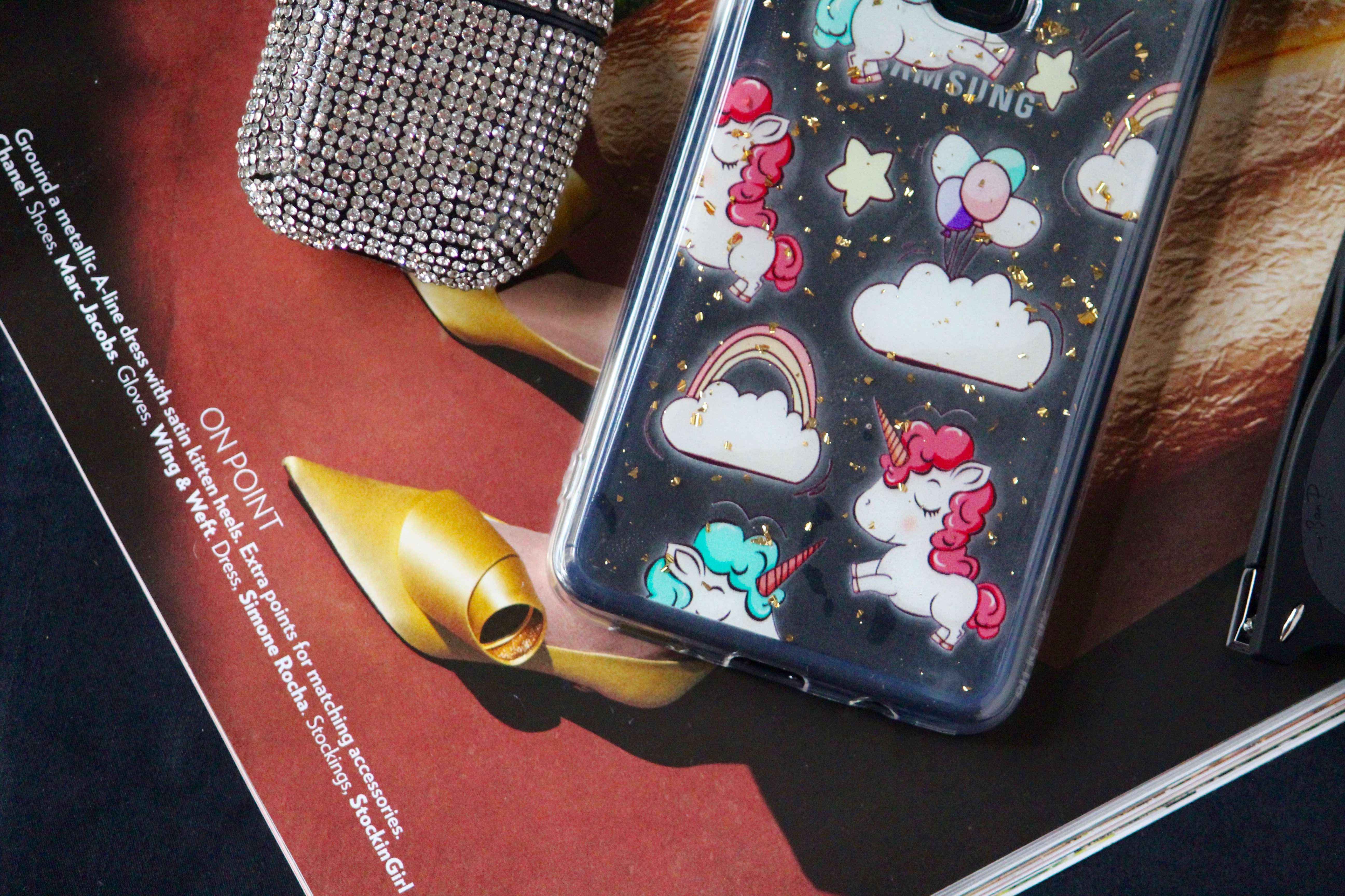 Gold Foil Cute Unicorn Transparent Cover iPhone cover – JustAndBest India
