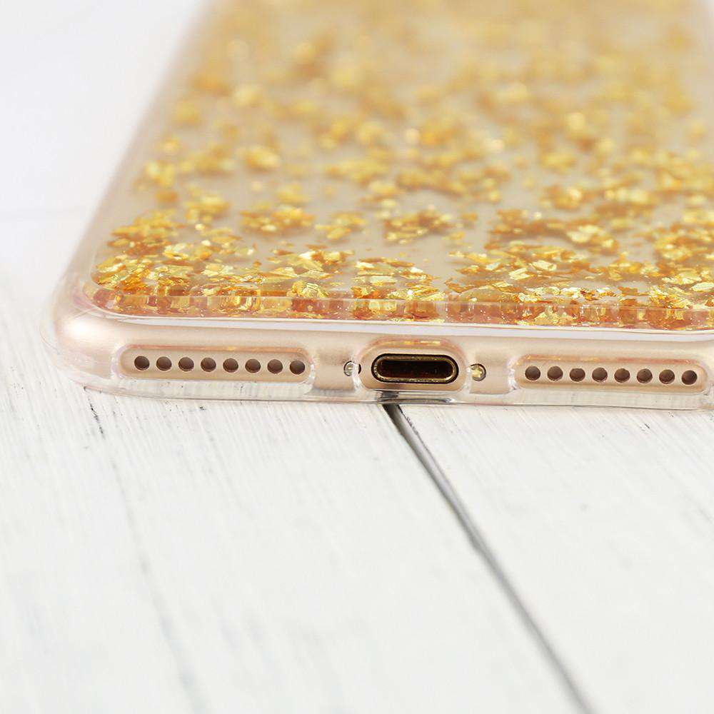 iphone gold Transparent Case