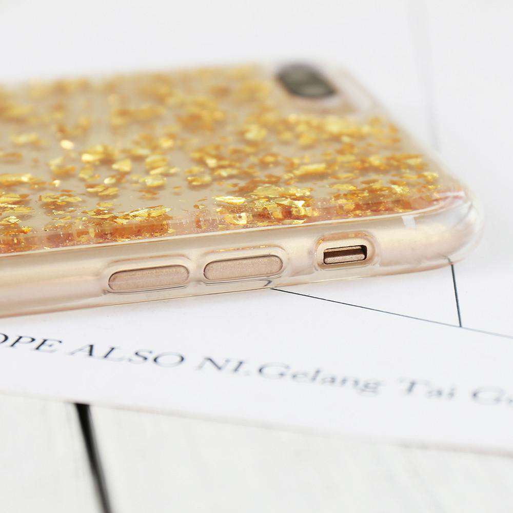 Gold Foil Transparent phone Case in India