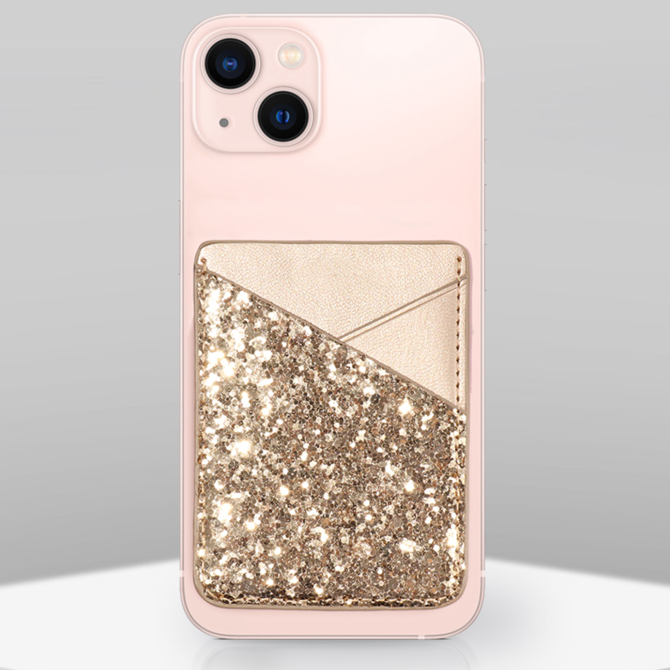 Gold Glitter Phone Wallet iPhone cover – JustAndBest India