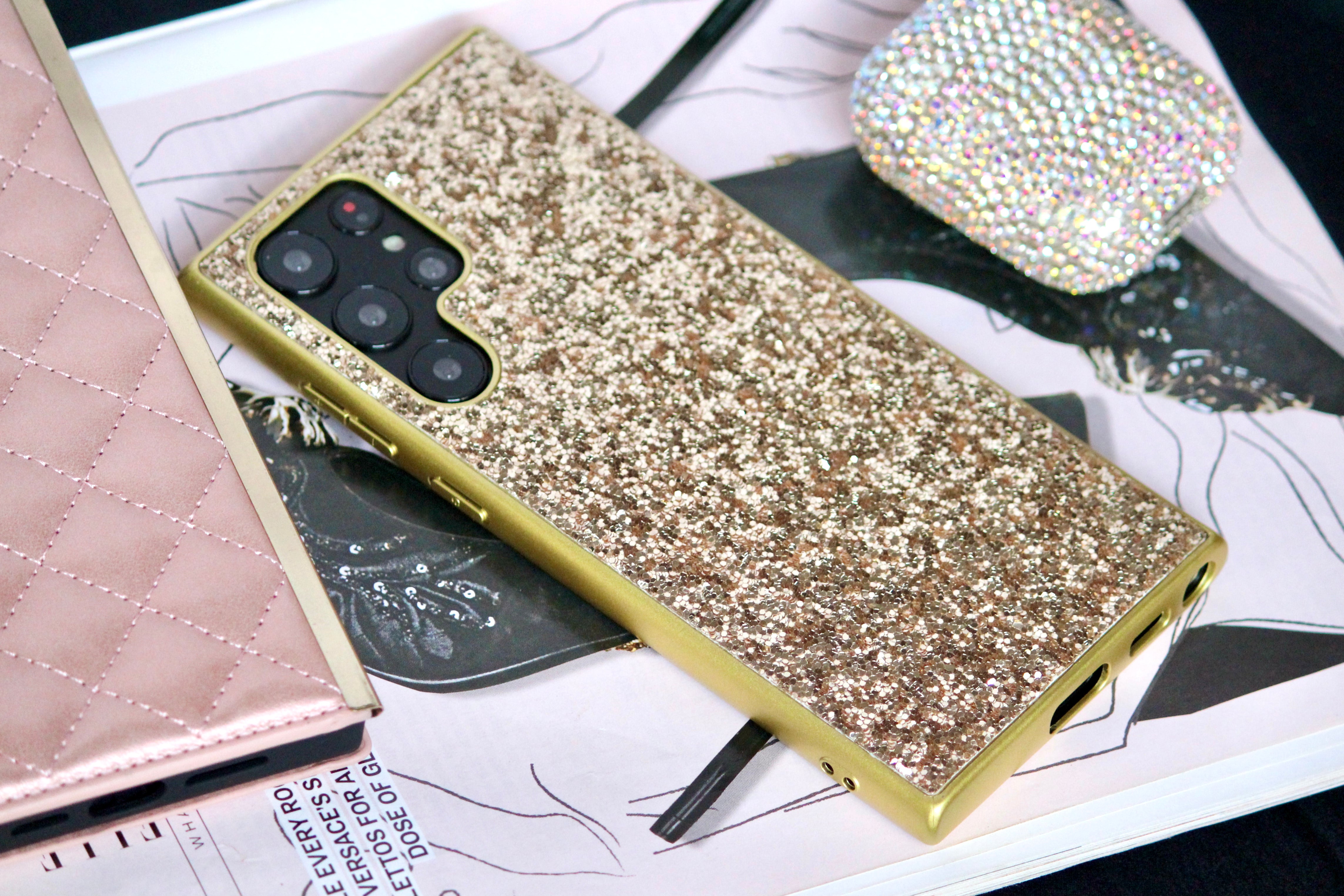Gold Glitter Bling Sequin Cover iPhone cover – JustAndBest India