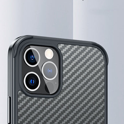 Metallic Edges Carbon Fiber Ultra Premium Shockproof Case iPhone cover – JustAndBest India