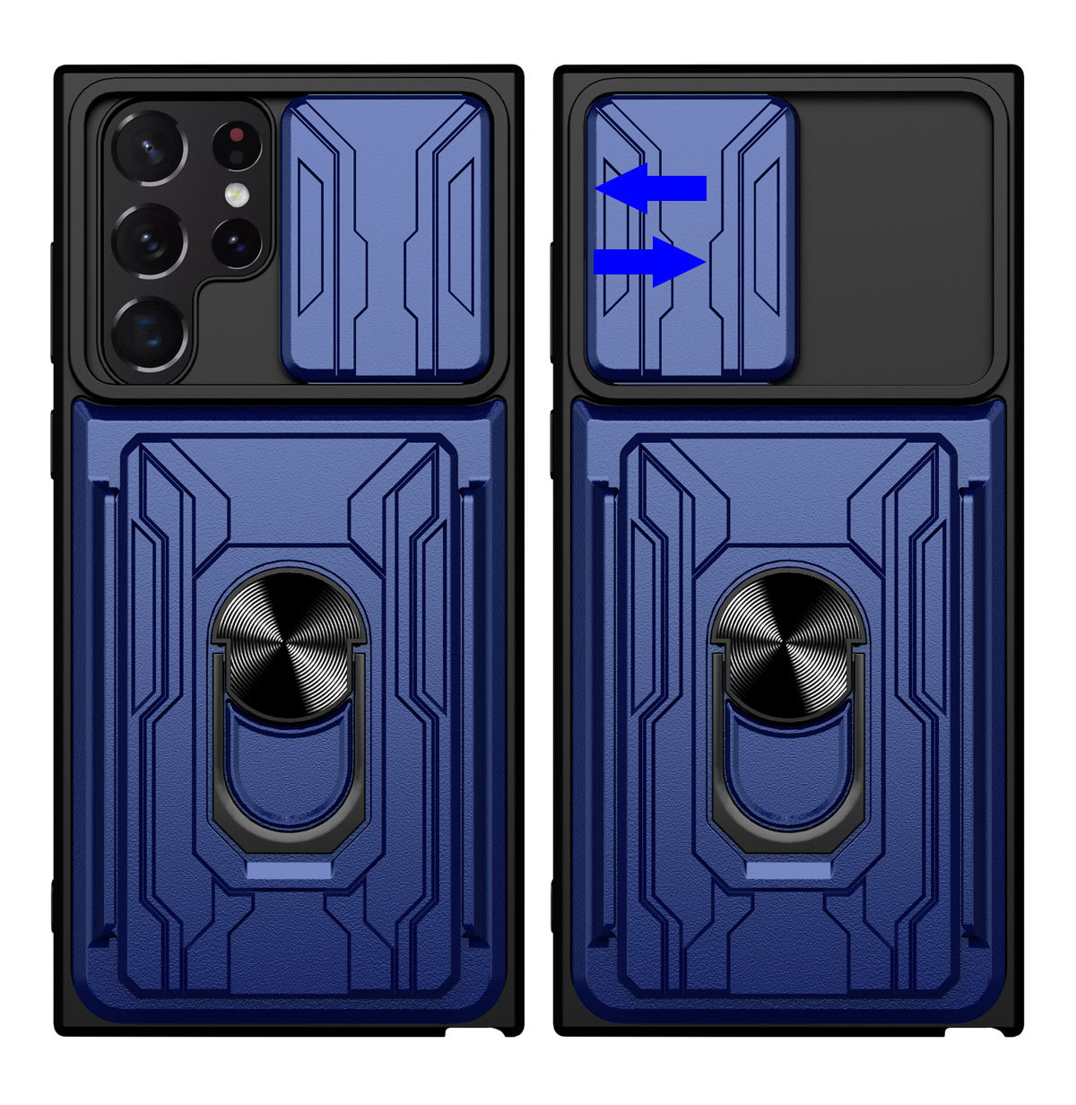 Card Holder Dual Layer Lens Protector Ring Holder Cover – phone accessory by JustAndBest India