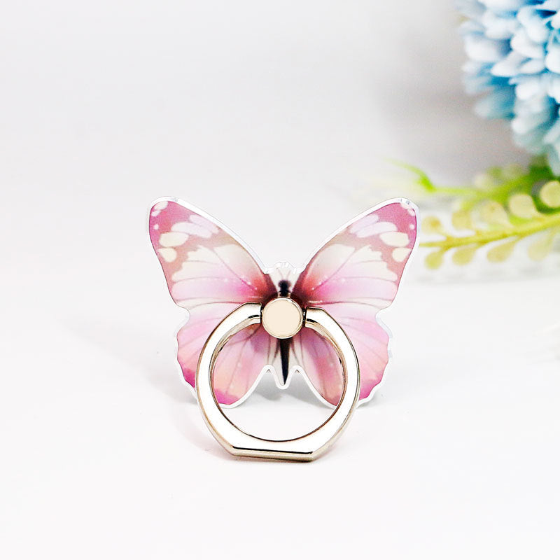 Cute Butterfly Metallic Ring Holder – phone accessory by JustAndBest India