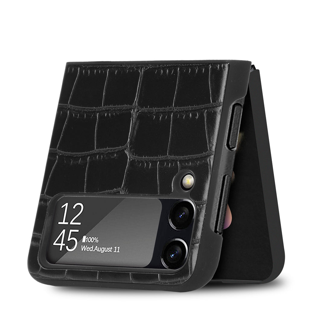black leather cover