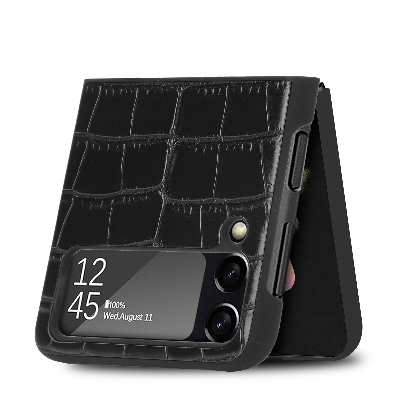 Croco Pattern Black Leather Luxury Case iPhone cover – JustAndBest India