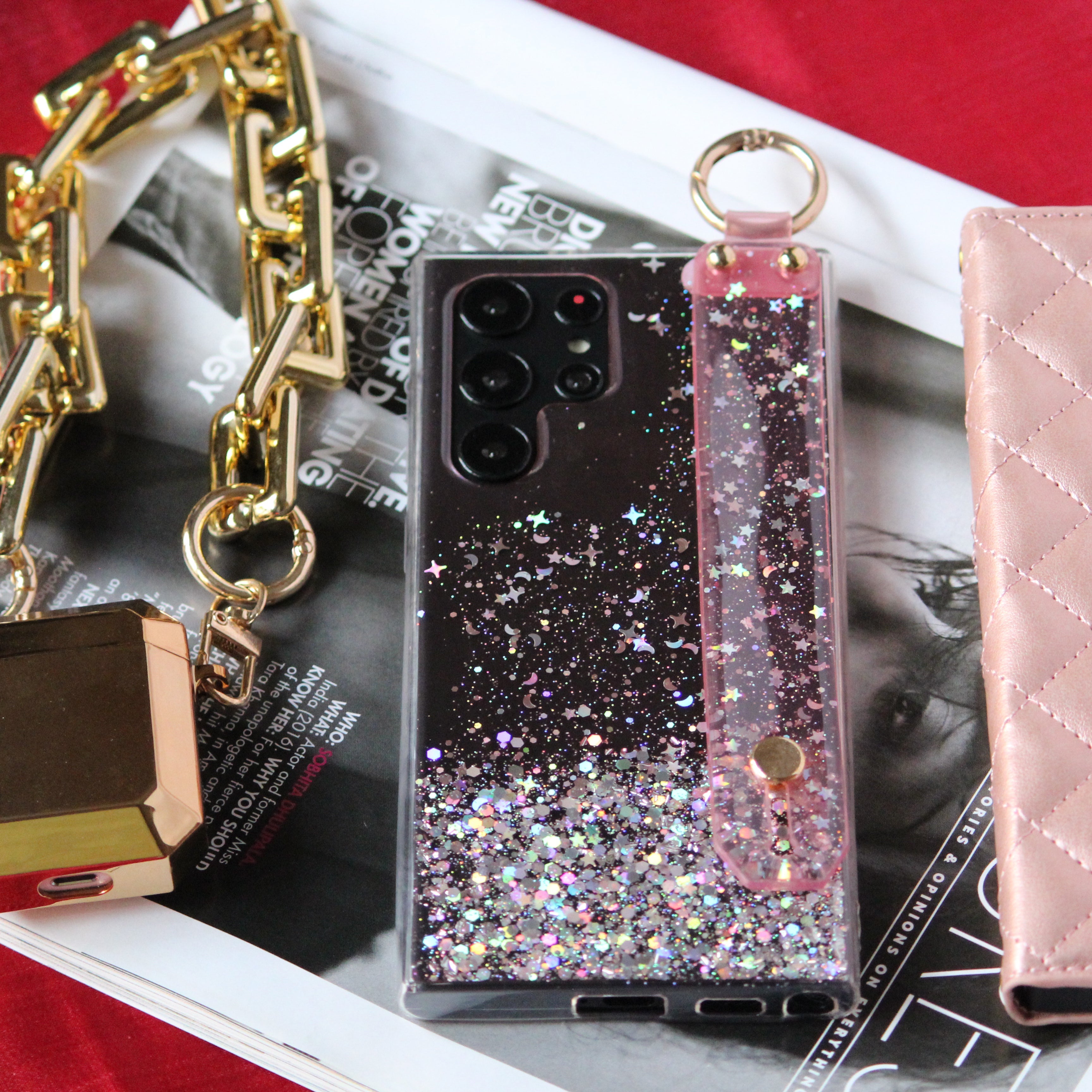 Bling Glitter Hand Strap Cover iPhone cover – JustAndBest India
