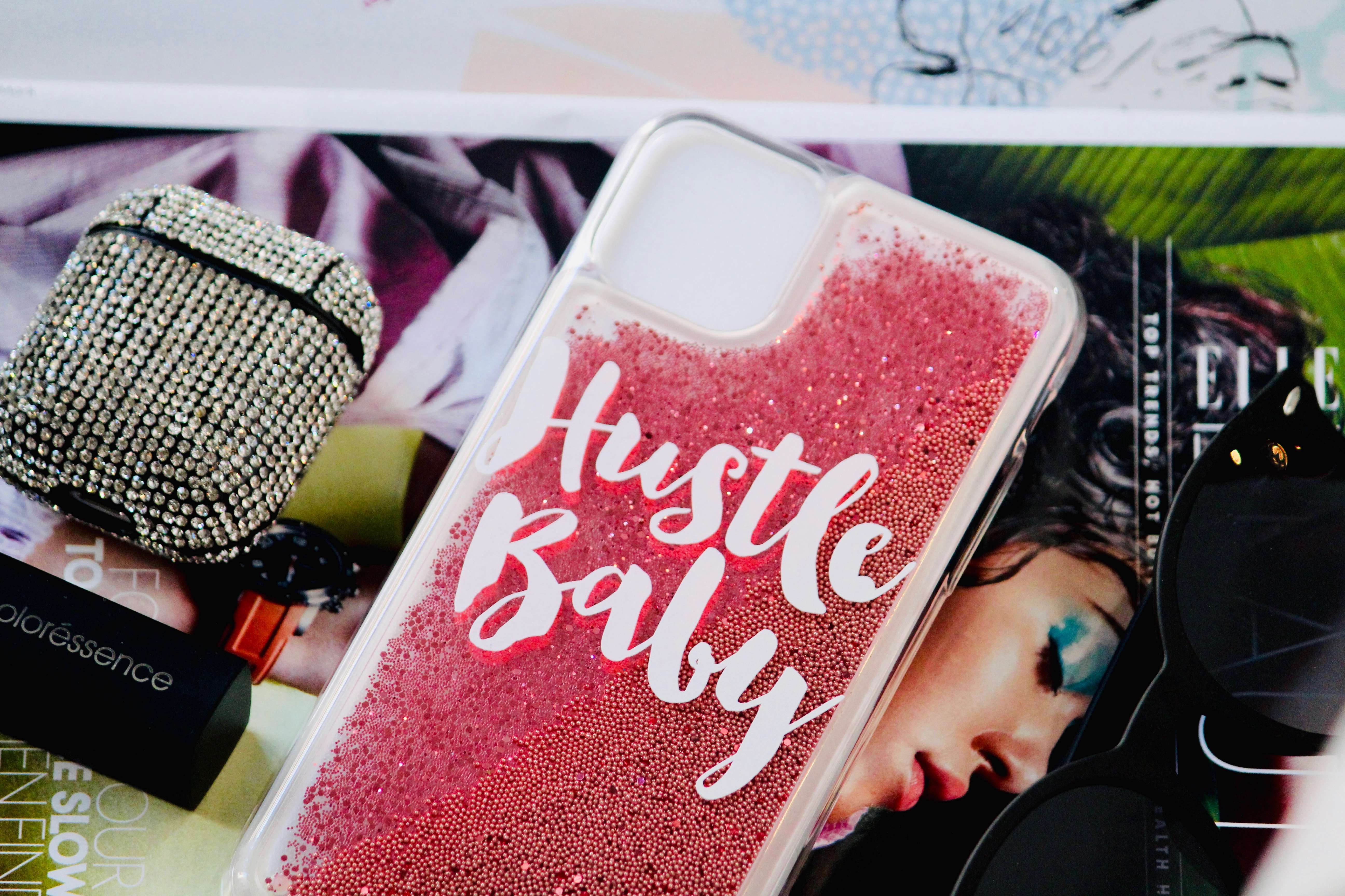 Hustle Baby Glitter Quicksand Case iPhone cover – JustAndBest India