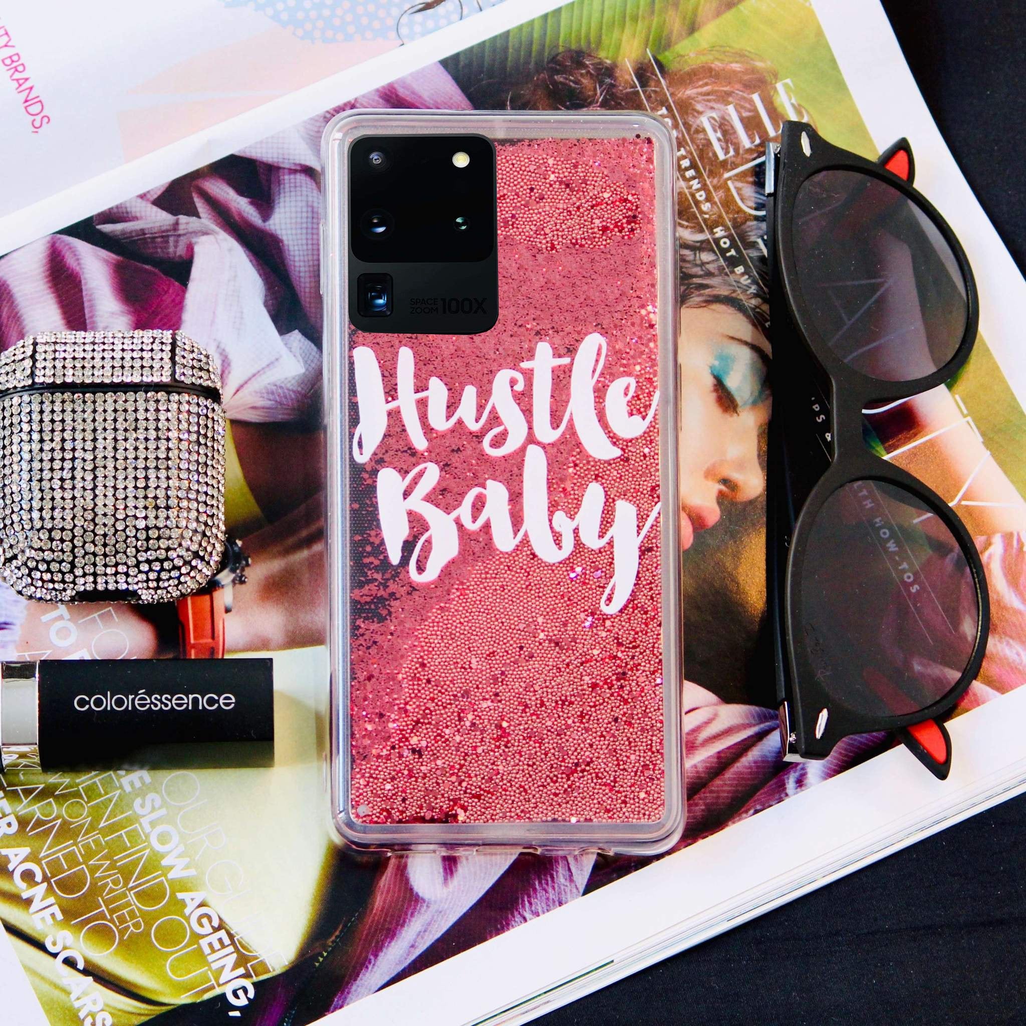 Hustle Baby Glitter Quicksand Glitter Sequin Case iPhone cover – JustAndBest India