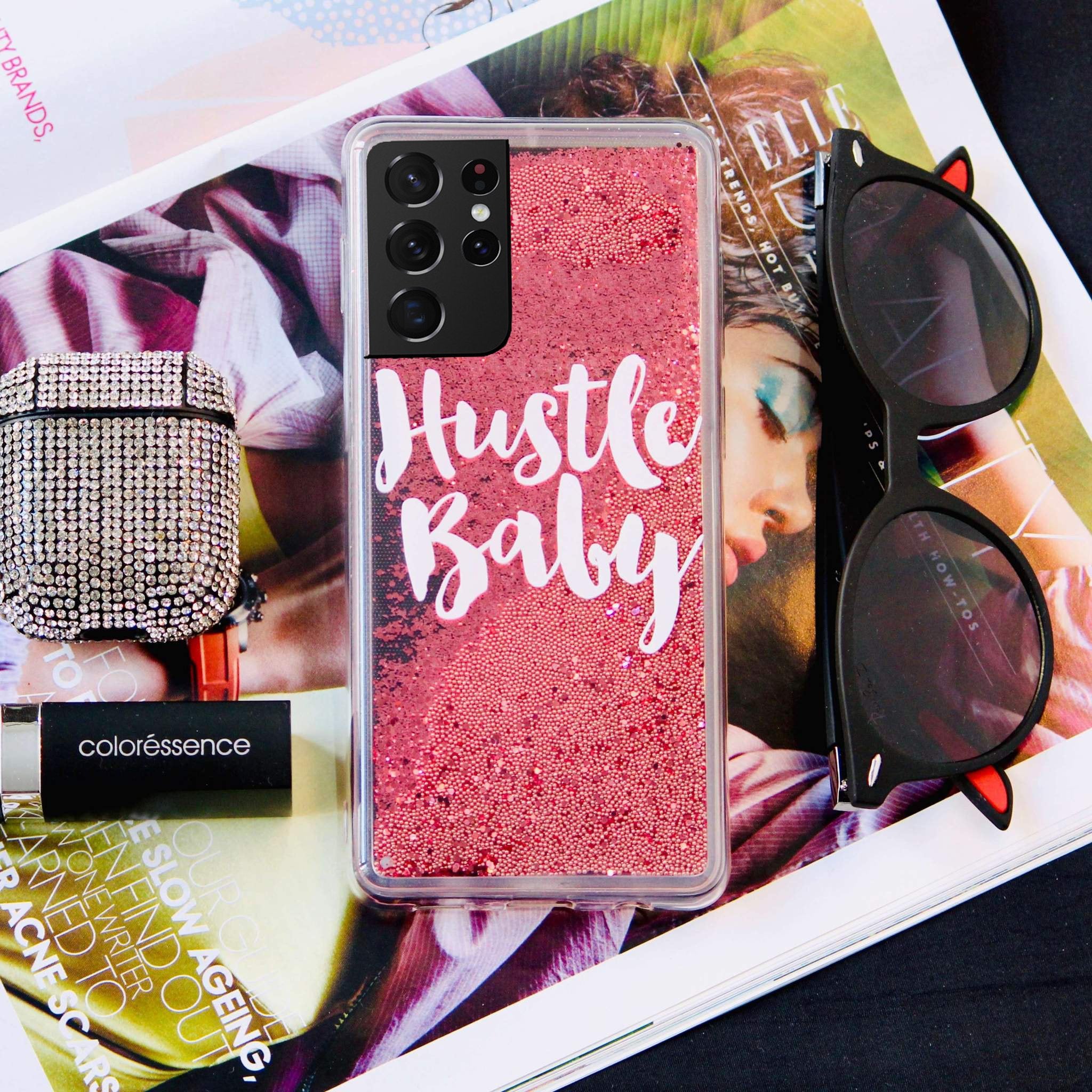 Hustle Baby Quicksand Glitter Sequin Case iPhone cover – JustAndBest India