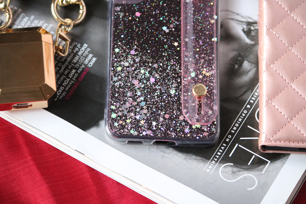 Bling Glitter Hand Strap Case for Samsung S21