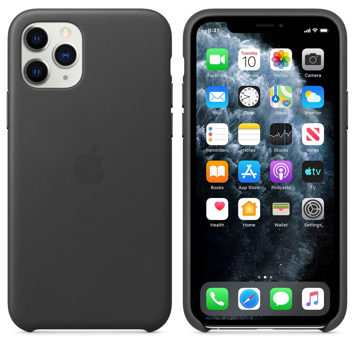 Premium Leather Cover - Black iPhone cover – JustAndBest India