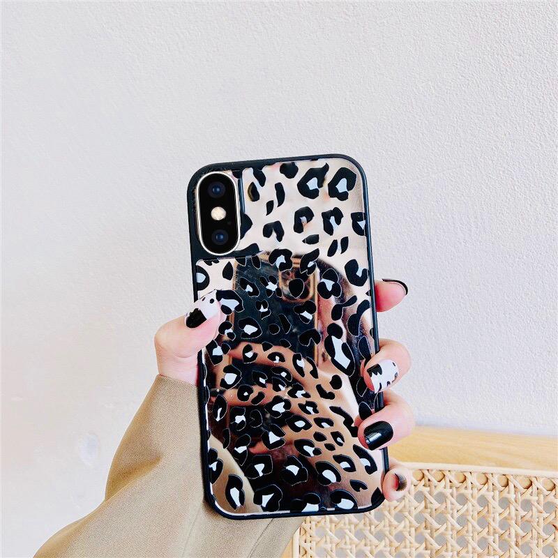 Leopard Print Glossy Mirror Case iPhone cover – JustAndBest India