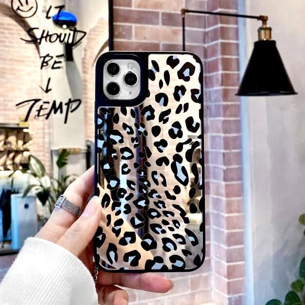 Leopard Print Glossy Mirror iPhone X/XS